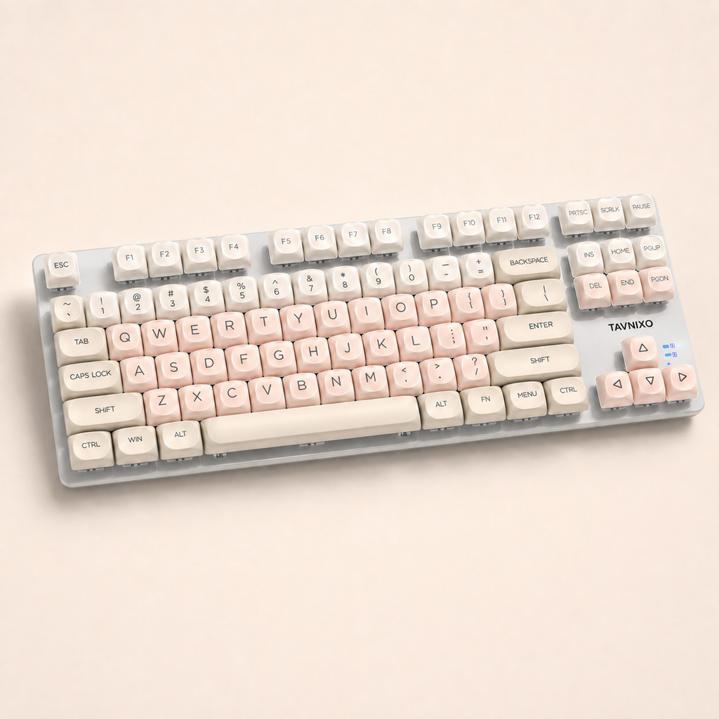 TAVNIXO F3587 Wired Hot-Swappable Mechanical Keyboard – 87/104 Key — f3587 87 key natural cream mechanical keyboard