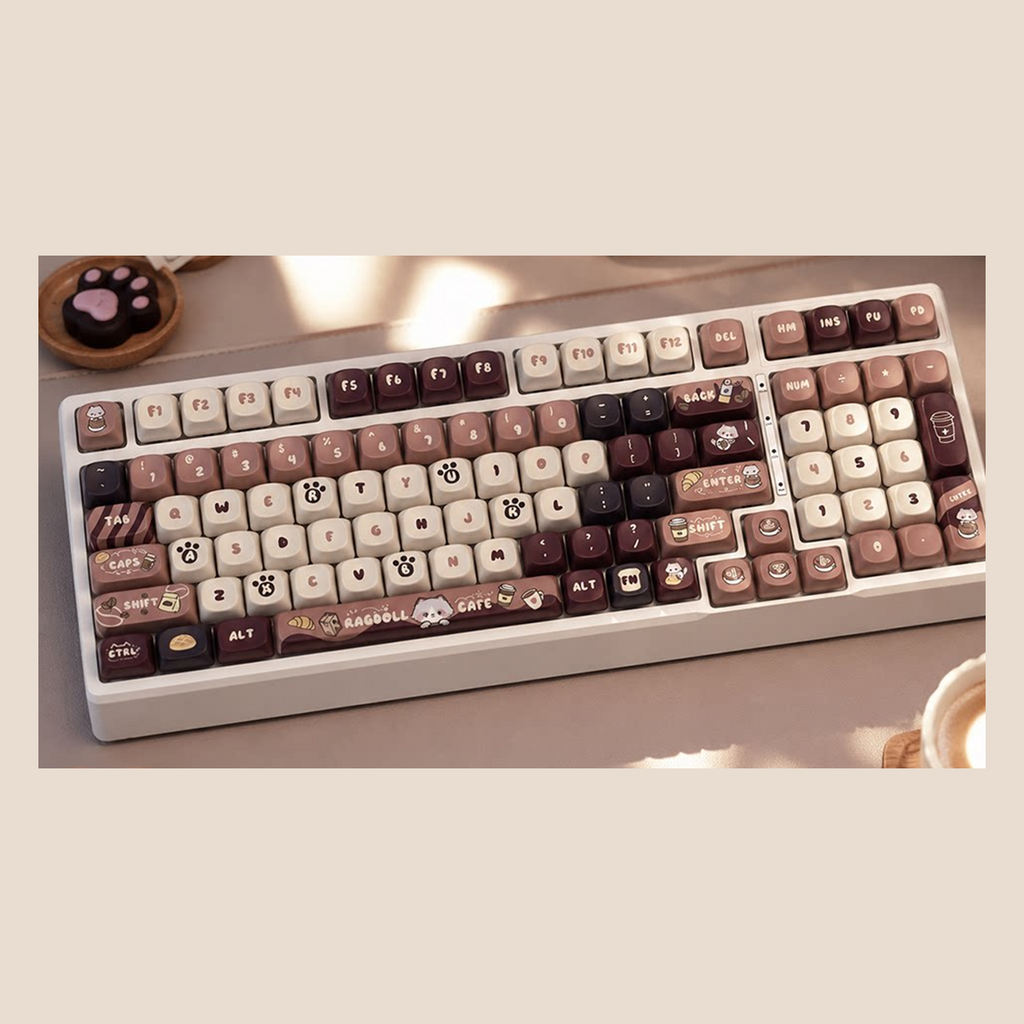 TAVNIXO YG98 Tri-Mode Hot-Swappable Mechanical Keyboard with MOA Keycaps — yg98 coffee ragdoll moa wireless mechanical keyboard main