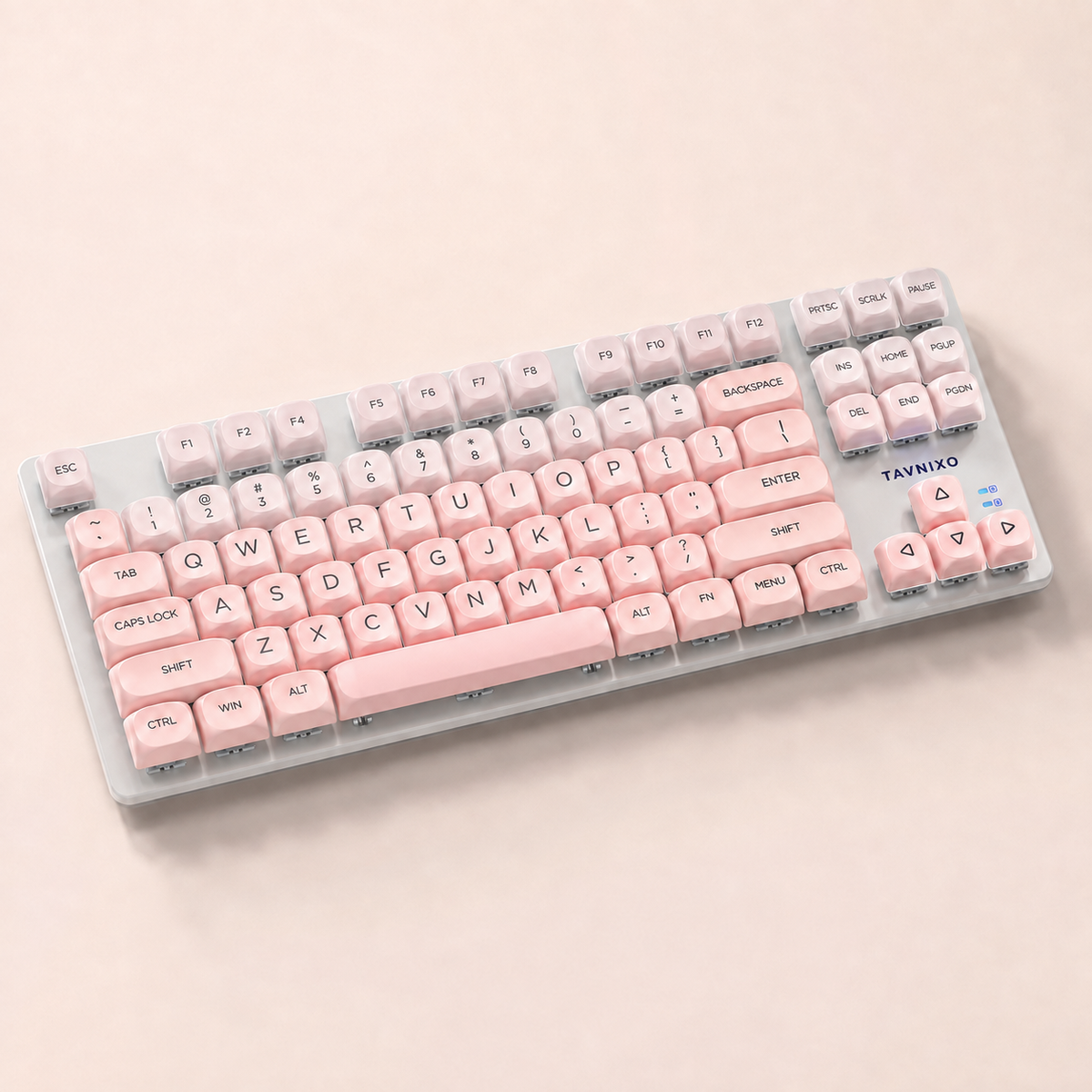 TAVNIXO F3587 Wired Hot-Swappable Mechanical Keyboard – 87/104 Key — f3587 87 key mist peach mechanical keyboard