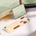 TAVNIXO K520D 99-Key Tri-Mode Wireless Keyboard with RGB & Control Knob — k520d tri mode multi device keyboard scene