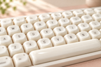 TAVNIXO R98 Pro and R99 Pro wireless mechanical keyboard: r98 pro rounded jade white keycaps detail