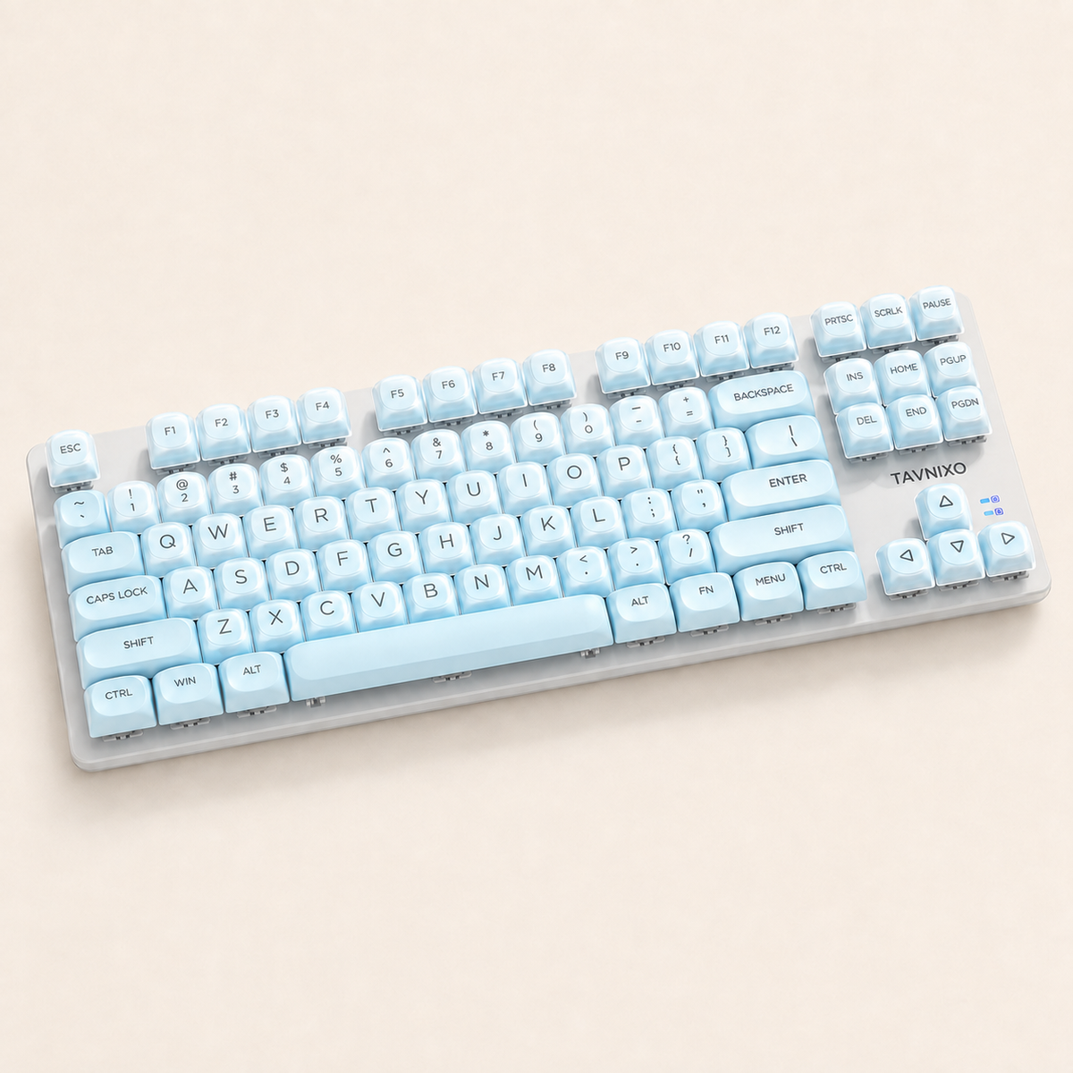 TAVNIXO F3587 Wired Hot-Swappable Mechanical Keyboard – 87/104 Key — f3587 87 key sky blue mechanical keyboard