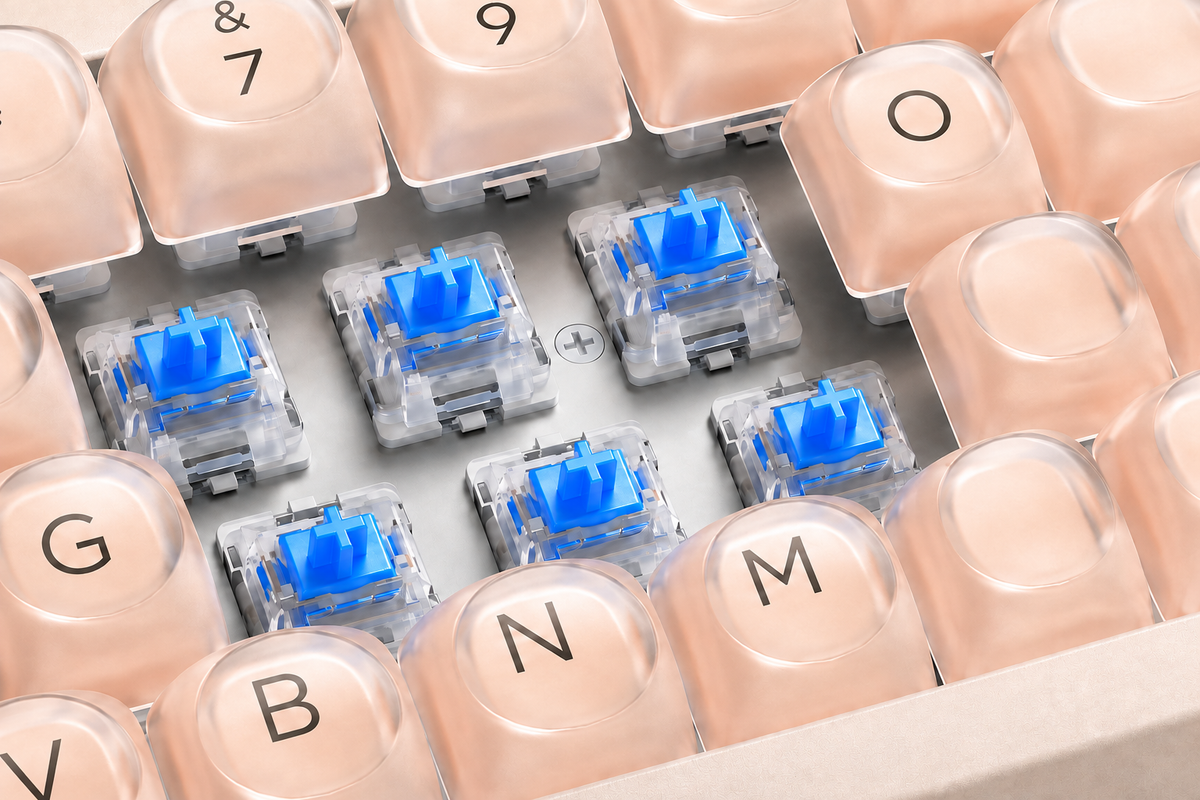 TAVNIXO F3587 wired mechanical keyboard feature: full key hot swap mechanical switches