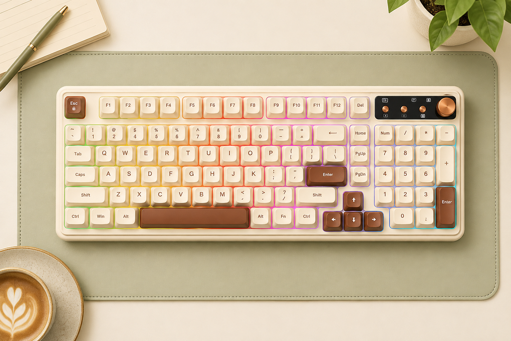 TAVNIXO K520D wireless keyboard feature: 99 key compact keyboard layout