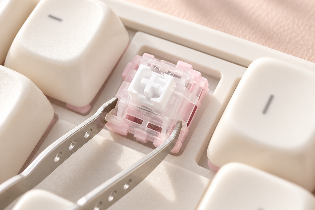 TAVNIXO R98 Pro and R99 Pro wireless mechanical keyboard: r98 pro hot swappable switch detail