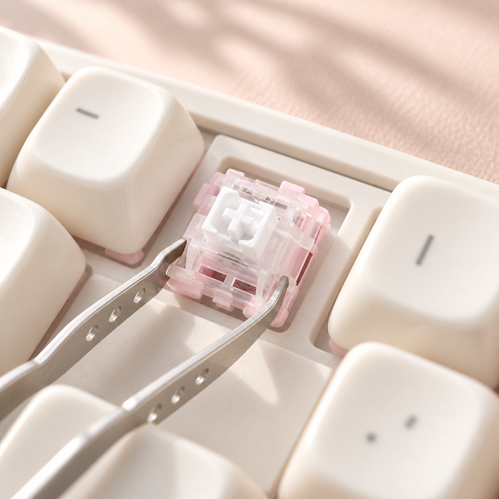 TAVNIXO R98 Pro and R99 Pro wireless mechanical keyboard: r98 pro hot swappable switch detail