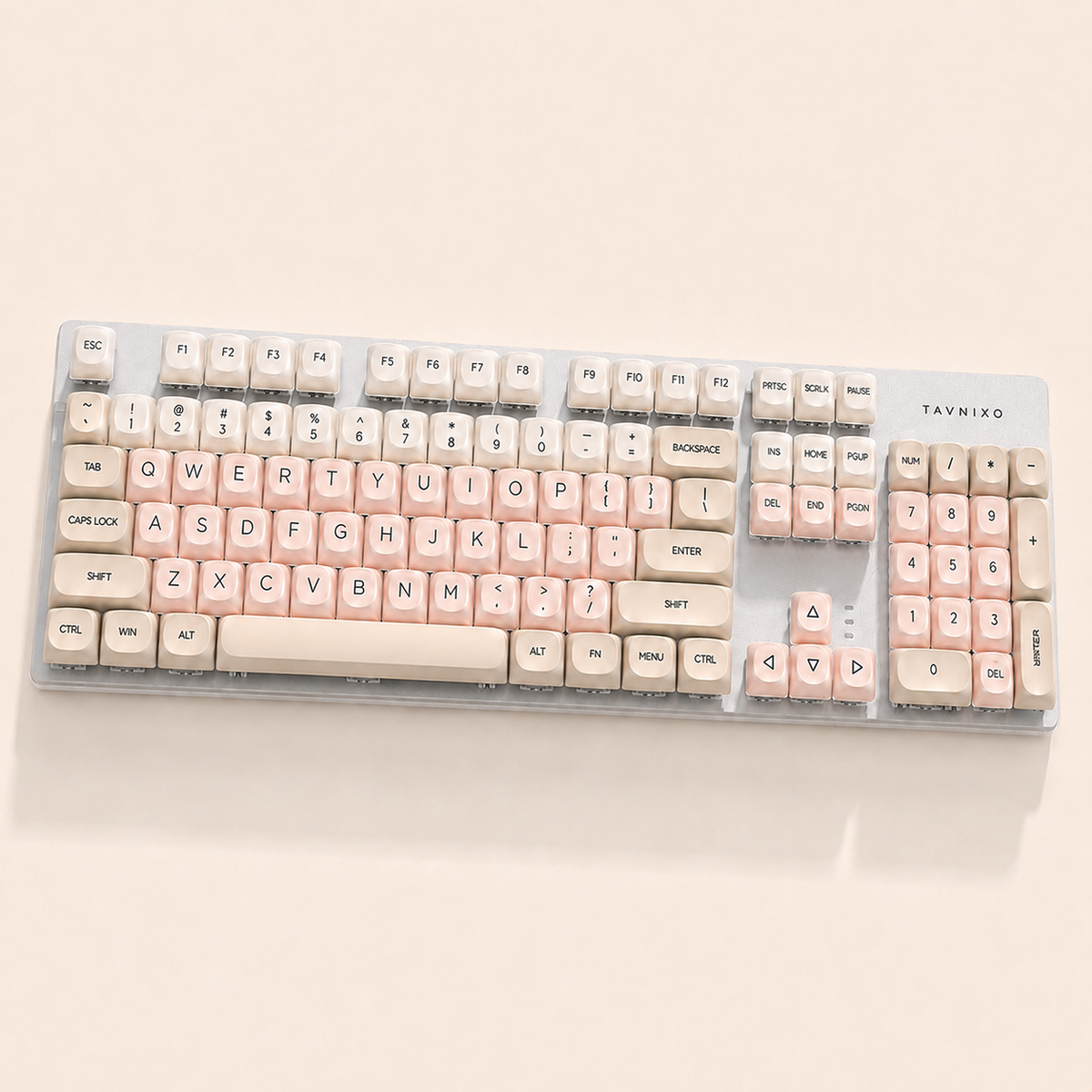 TAVNIXO F3587 Wired Hot-Swappable Mechanical Keyboard – 87/104 Key — f3587 104 key natural cream mechanical keyboard