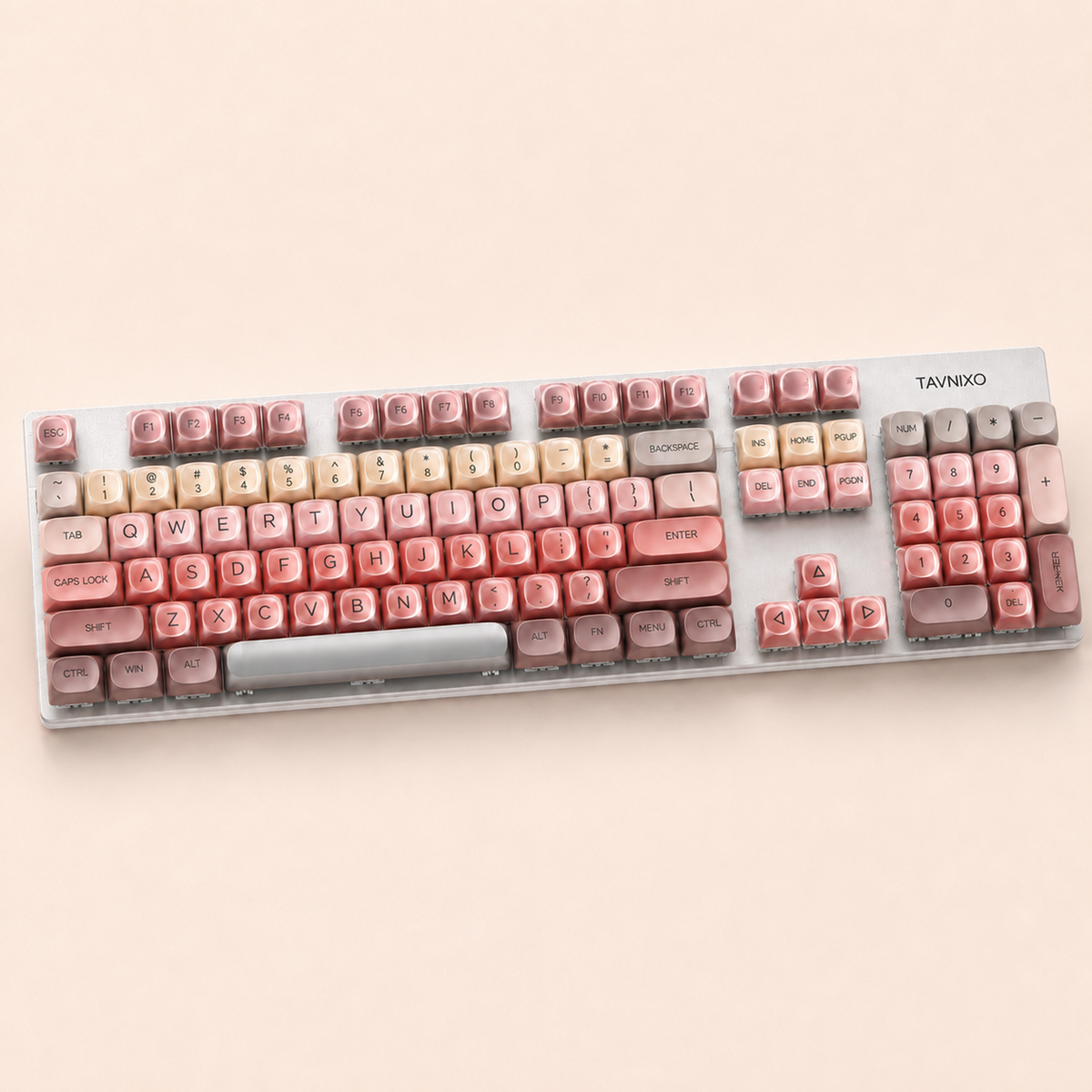 TAVNIXO F3587 Wired Hot-Swappable Mechanical Keyboard – 87/104 Key — f3587 104 key lipstick rose mechanical keyboard