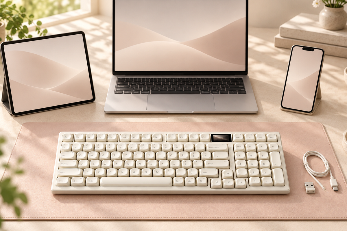 TAVNIXO R98 Pro and R99 Pro wireless mechanical keyboard: r98 pro tri mode multi device connectivity