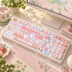 Berry Story MO PBT & Transparent PC Keycap Set — berry story mo pbt pc keycaps cozy desktop setup