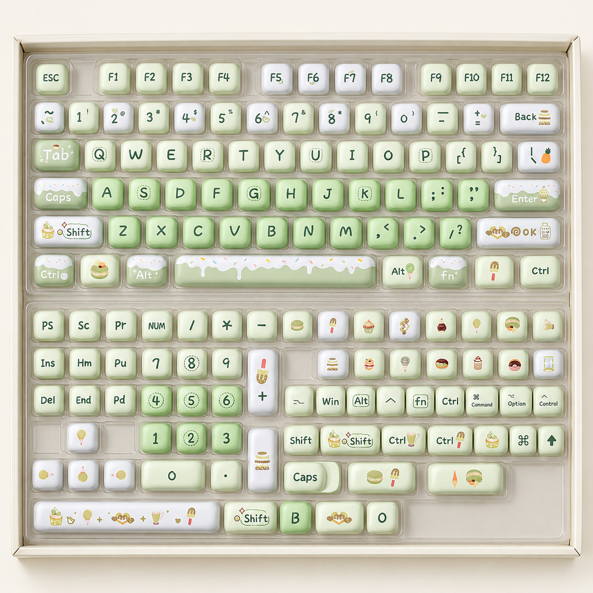 Summer Dessert House MOG 136-Key PBT Keycap Set — dessert house mog pbt keycaps 136 136 key set boxed