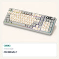 TAVNIXO K520D 99-key tri-mode RGB wireless keyboard cream gray tri mode rgb wireless keyboard