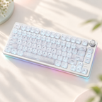 TAVNIXO MI75 white 75 percent tri-mode wireless mechanical keyboard