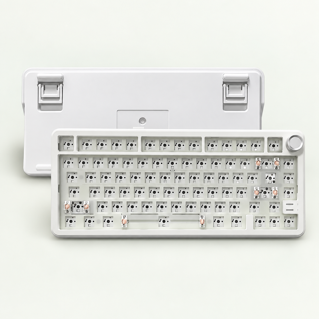 TAVNIXO MI75 white barebones keyboard kit without switches or keycaps
