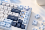 RK R75 Pro V2 hot-swappable keyboard and control knob detail