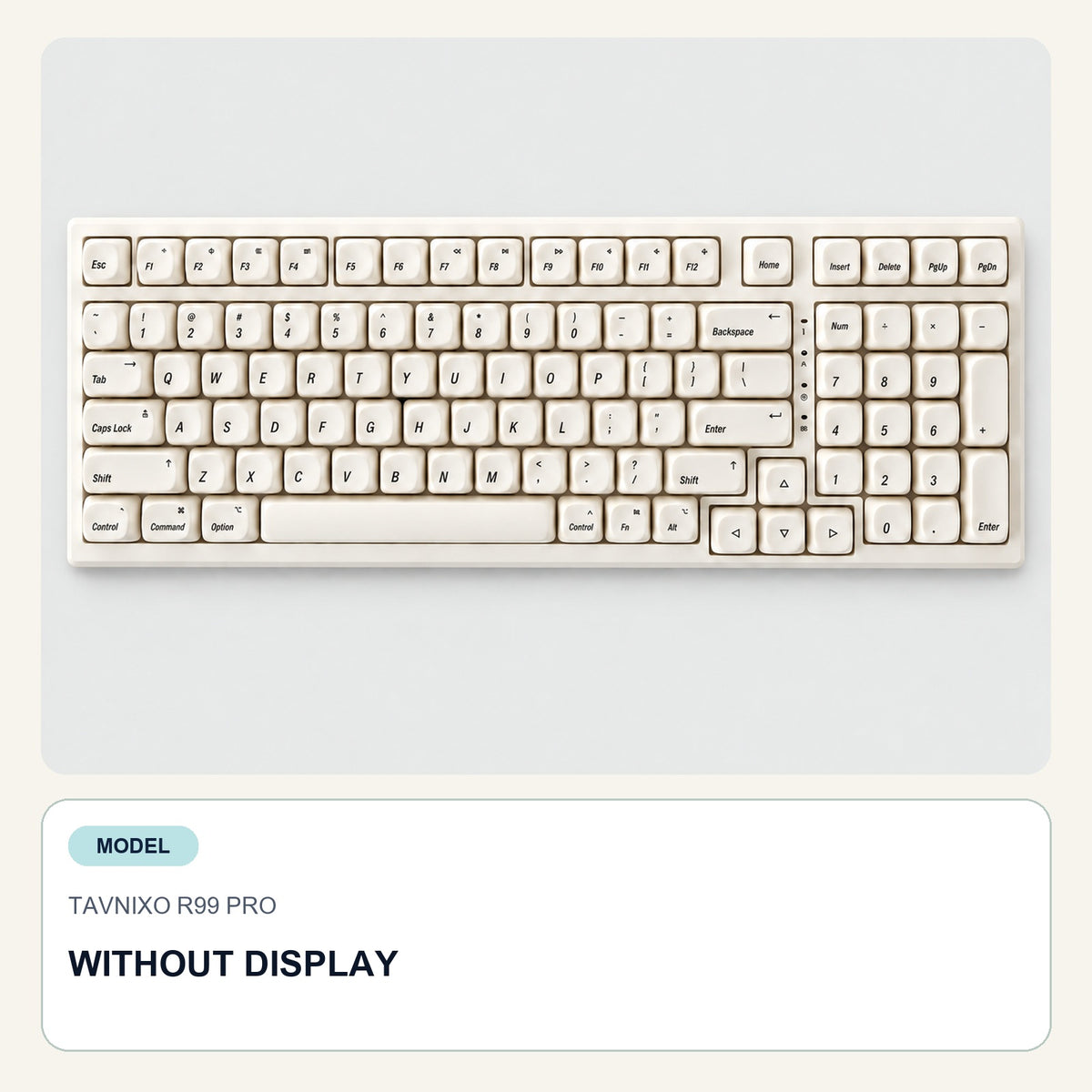 TAVNIXO R98 Pro and R99 Pro wireless mechanical keyboard: r99 pro wireless mechanical keyboard without display variant card
