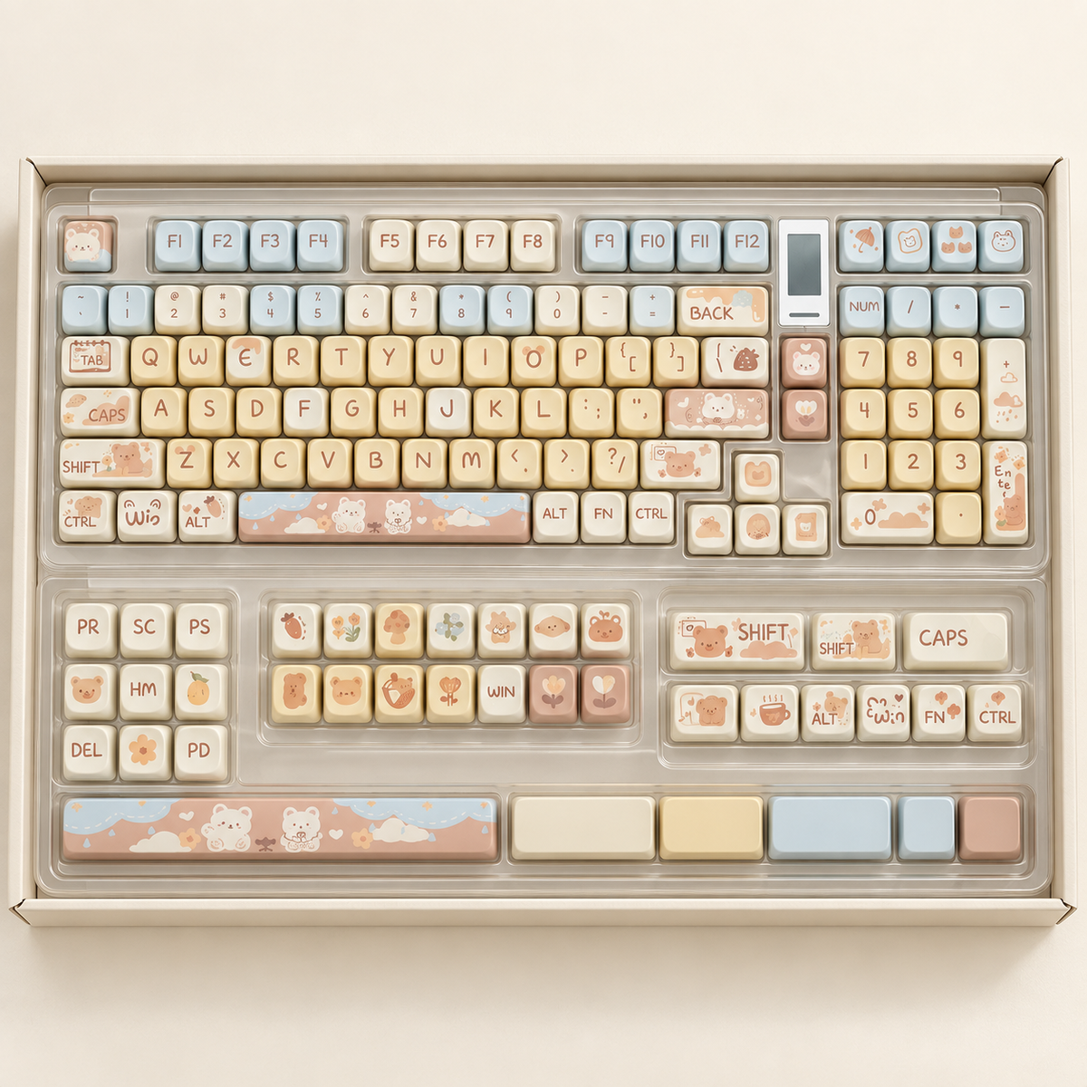 Sea Salt Bear 131-Key PBT Keycap Set — sea salt bear pbt keycaps 131 131 key set boxed
