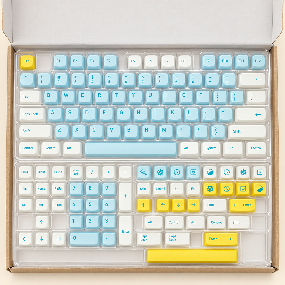 Sky Dream XDA PBT Keycap Set — sky dream xda pbt keycaps 134 key set boxed