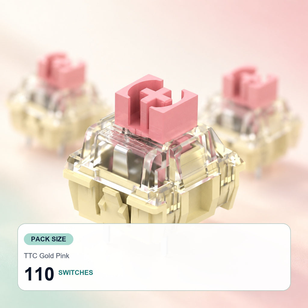 TAVNIXO TTC Gold Pink linear keyboard switches 110 pack