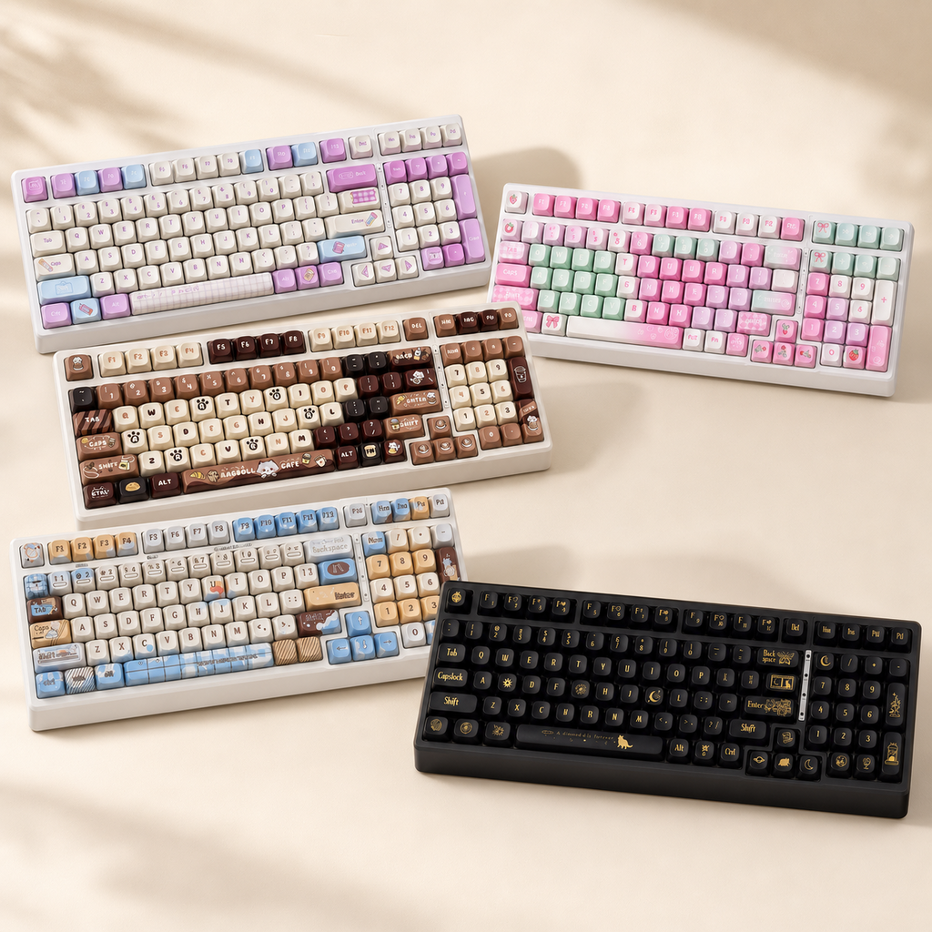 TAVNIXO YG98 wireless mechanical keyboard in five MOA keycap themes